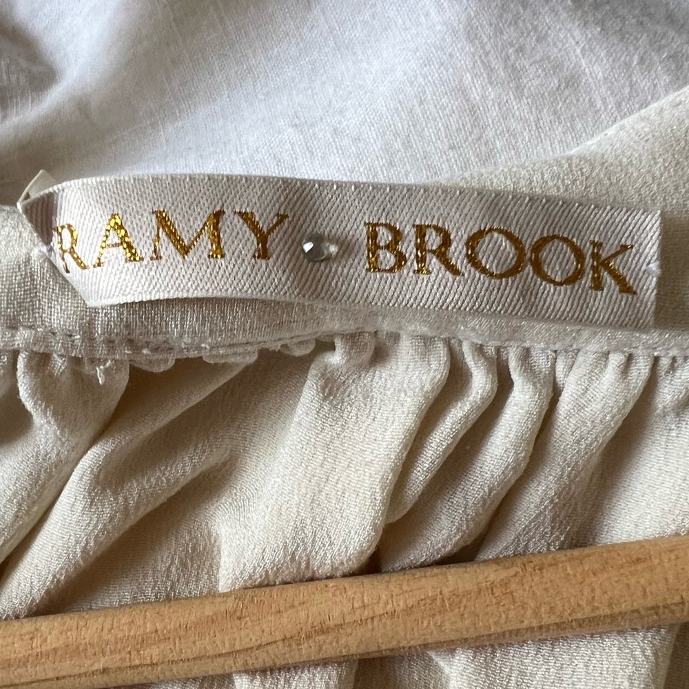 Ramy Brook Cream Ruffled Button Up Blouse - Picture 12 of 12